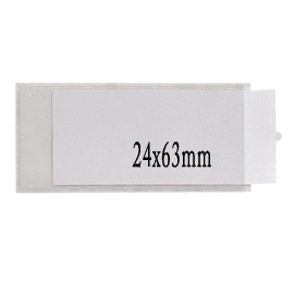 10 PORTAETICHETTE ADESIVE IESTI A1 24X63MM SEI