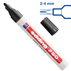 MARCATORE EDDING 750 NERO P.TONDA 2-4MM VERNICE SMALTO