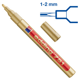 MARCATORE EDDING 751 ORO PUNTA FINE 1-2MM VERNICE SMALTO