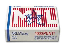 SCATOLA 1000 PUNTI ZENITH 515 (24/6) IN ACCIAIO NATURALE