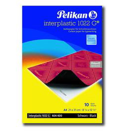 CARTA CARBONE NERO INTERPLASTIC 1022G 10FG 21X31CM PELIKAN