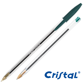 Scatola 50 penna sfera CRISTAL® medio 1,0mm verde BIC®