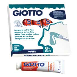 TEMPERA GIOTTO TUBO 4 (12ML) ROSSO VERMIGLIONE 07