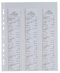 10 BUSTE FORATE PORTA 6 SCONTRINI FISCALI 1725/3 24X30,5 FAVORIT