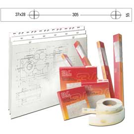 BANDA APPENDIDISEGNI 3L PVC BIANCO OPACO 55mm x 50mt (S885504)