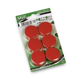 BLISTER 12 MAGNETI MR-30 ROSSO DIAM.30MM