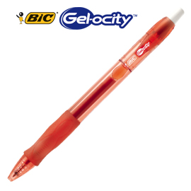 SCATOLA 12 PENNE SFERA GEL SCATTO GELOCITY ROSSO 0.7MM BIC