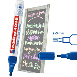 MARCATORE EDDING 4095 BLU P.CONICA - GESSO LIQUIDO