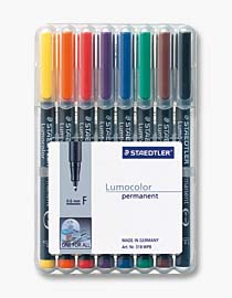 BUSTA 8 PENNARELLI LUMOCOLOR PERMANENT 317 M 1.0MM