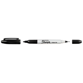 MARCATORE TWINTIP DOPPIA PUNTA F/UF NERO SHARPIE