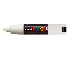 MARCATORE UNI POSCA PC8K PUNTA SCALPELLO BIANCO