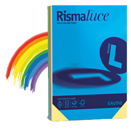 Carta RISMALUCE SMALL A4 90gr 100fg mix 5 colori FAVINI
