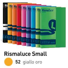 Carta RISMALUCE SMALL A4 200gr 50fg giallo oro 52 FAVINI