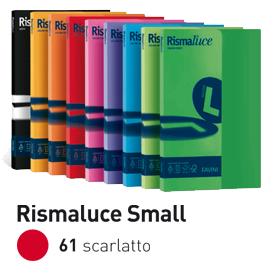 Carta RISMALUCE SMALL A4 200gr 50fg scarlatto 61 FAVINI