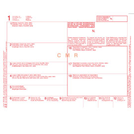 MODELLO CMR LETTERA VETTURA INTERNAZ. 5COPIE 12"x24CM 100FG E0052BIS