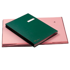 LIBRO FIRMA C/PORTAETICHETTA 18 PAGINE 24X34CM BLU 618-D FRASCHINI