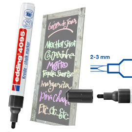 MARCATORE EDDING 4095 NERO P.CONICA - GESSO LIQUIDO