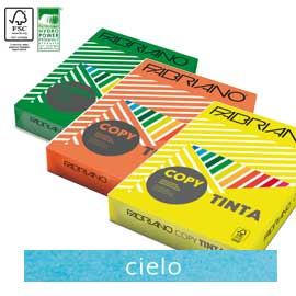 CARTA COPY TINTA A4 80GR 500FG COL.FORTI CIELO