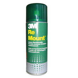 ADESIVO SPRAY 3M RE-MOUNT RIMOVIBILE - TRASPARENTE 400ML