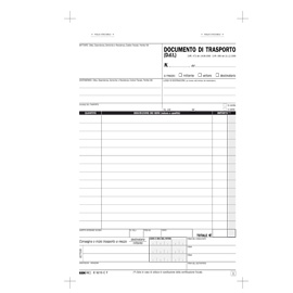 BLOCCO DDT 23X14,8CM 33fg 3 copie AUTORIC. E5215CT