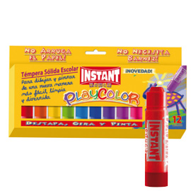 TEMPERA SOLIDA PLAYCOLOR 12 COLORI in STICK da 10GR