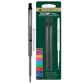 Blister 2 refill GEL per sfera Waterman ® BLU PUNTA FINE