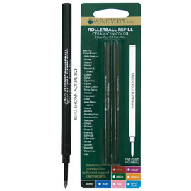 Blister 2 refill in plastica per ROLLER NERO PUNTA FINE