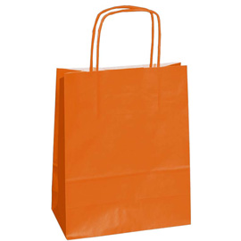 25 SHOPPERS CARTA KRAFT 36x12x41cm TWISTED arancio