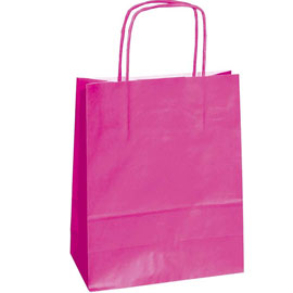 25 SHOPPERS CARTA KRAFT 45X15X50CM TWISTED magenta