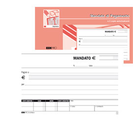 BLOCCO MANDATO DI PAGAMENTO 9,9x17cm 50x2fg AUTORIC. E5736A