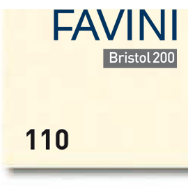 CONF.10 CARTONCINO BRISTOL COLOR 200gr 100x70cm AVORIO 110 FAVINI