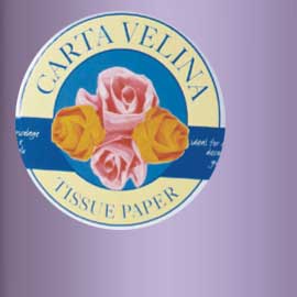 BUSTA 26fogli 50x70cm CARTA VELINA gr31 LILLA SADOCH