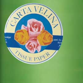 BUSTA 26fogli 50x70cm CARTA VELINA gr31 VERDE CHIARO SADOCH