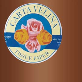 BUSTA 26fogli 50x70cm CARTA VELINA gr31 MARRONE SADOCH