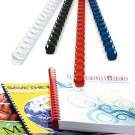 100 DORSI PLASTICI 21 ANELLI 10MM BLU TiTanium