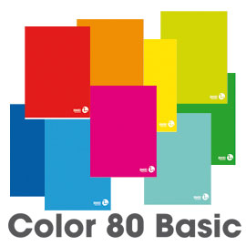 MAXIQUADERNO A4 80gr 80fg+1 rigo di 3a COLOR 80 BASIC BM