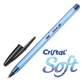 Scatola 50 penna sfera CRISTAL® SOFT 1,2mm nero BIC®