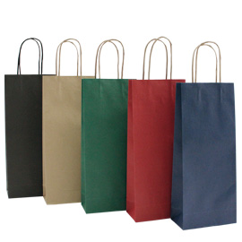 20 SHOPPERS CARTA BIOKRAFT 14X9X38CM PORTABOTTIGLIE ROSSO