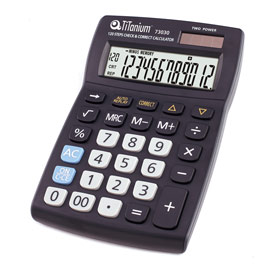 CALCOLATRICE DA TAVOLO 12 CIFRE 73030 TiTanium