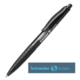 Penna a sfera a scatto SUPRIMO punta media nero SCHNEIDER