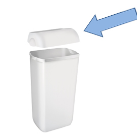 COPERCHIO PER CESTINO GETTACARTE 23LT BIANCO SOFT TOUCH
