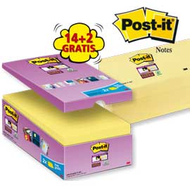 VALUE PACK 14+2 BLOCCO 90fg Post-it®Super Sticky Giallo Canary™ 76x127mm