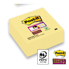 CUBO 270foglietti Post-it®Super Sticky Giallo Canary™ 76x76mm 2028-SSCY-EU