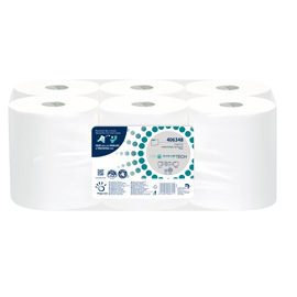 ASCIUGAMANI in rotolo Autocut Microgoffrato 2veli Ø18,5cm DissolveTech