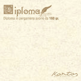 BLISTER 10 DIPLOMI PERGAMENA 210x297mm 160gr neutro avorio KARTOS