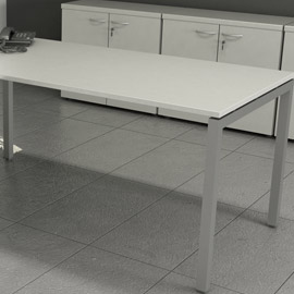 SCRIVANIA LINEARE 118X80cm BIANCO - EASY Plus