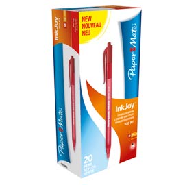 Penna sfera scatto INKJOY Stick 100RT 1,0mm rosso PAPERMATE