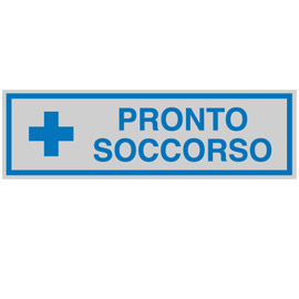 TARGHETTA ADESIVA 165x50mm PRONTO SOCCORSO