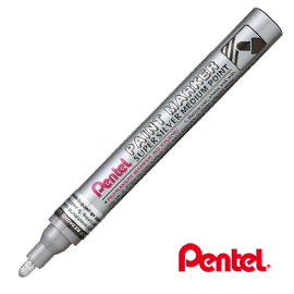 MARCATOR PAINT MMP10 ARGENTO PENTEL PUNTA CONICA MEDIA