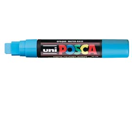 MARCATORE UNI POSCA PC17K PUNTA SCALPELLO 15mm AZZURRO